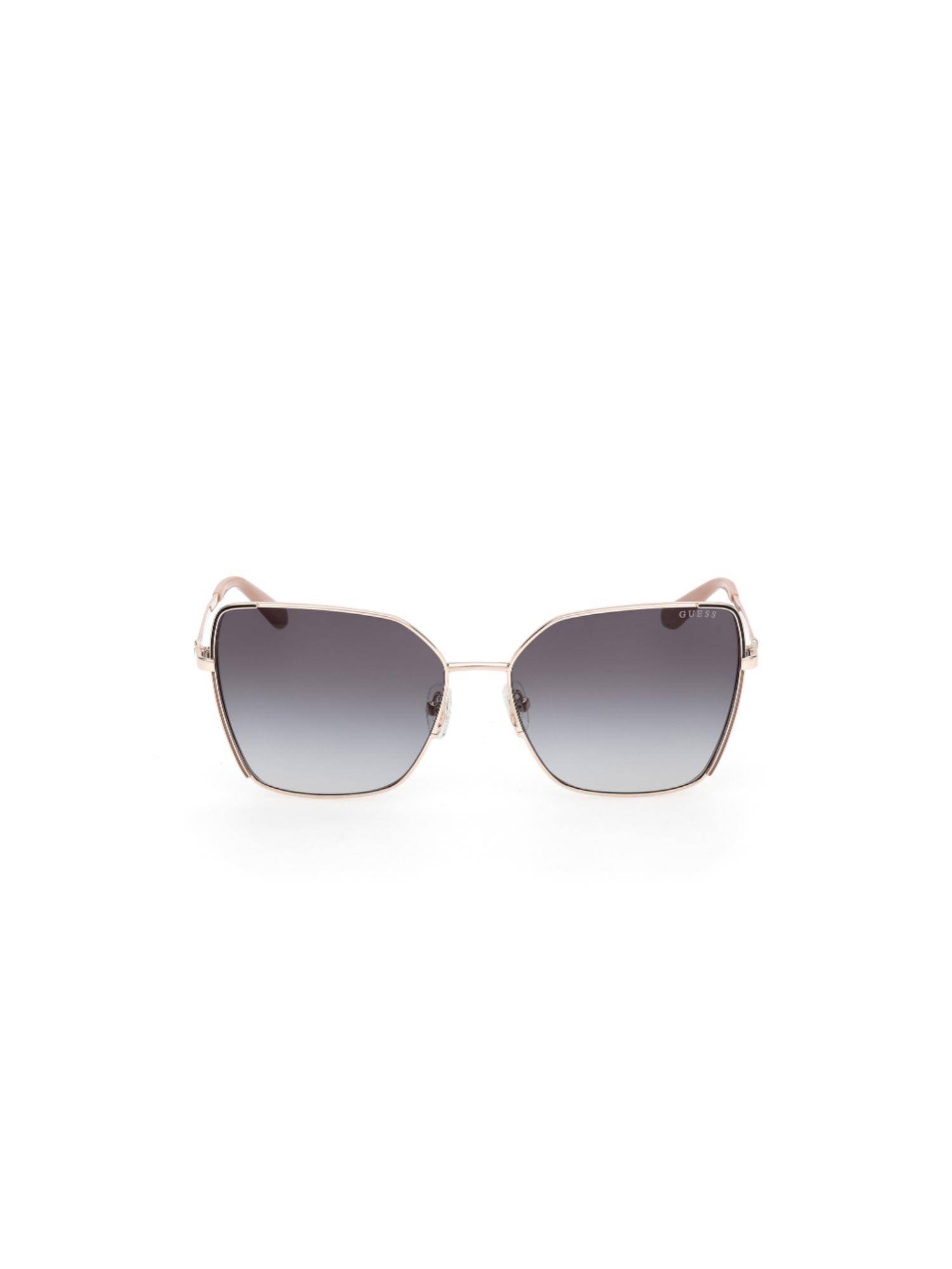 Guess Women Full UV Protected Metal Full Rim Butterfly Grey Lens Sunglasses (59)