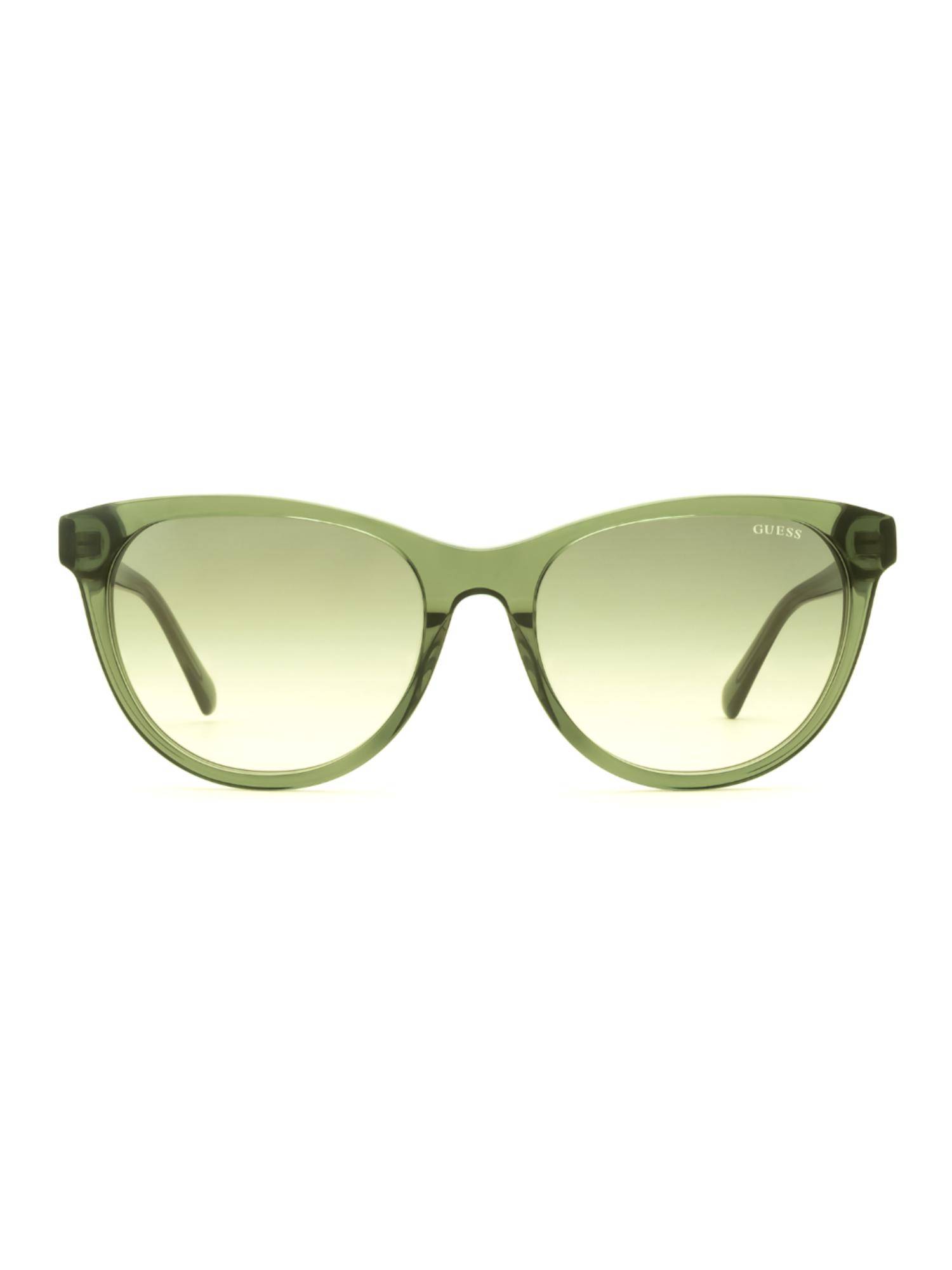 Guess Women Full UV Protected Acetate Full Rim Cat Eye Green Lens Sunglasses (54)