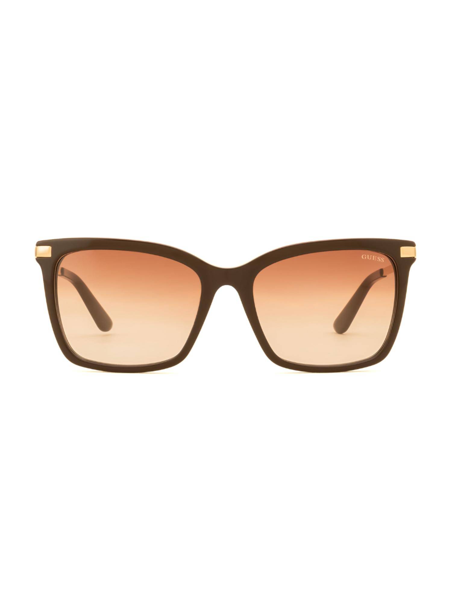 Guess Women Full UV Protected Acetate Full Rim Square Brown Lens Sunglasses (53)