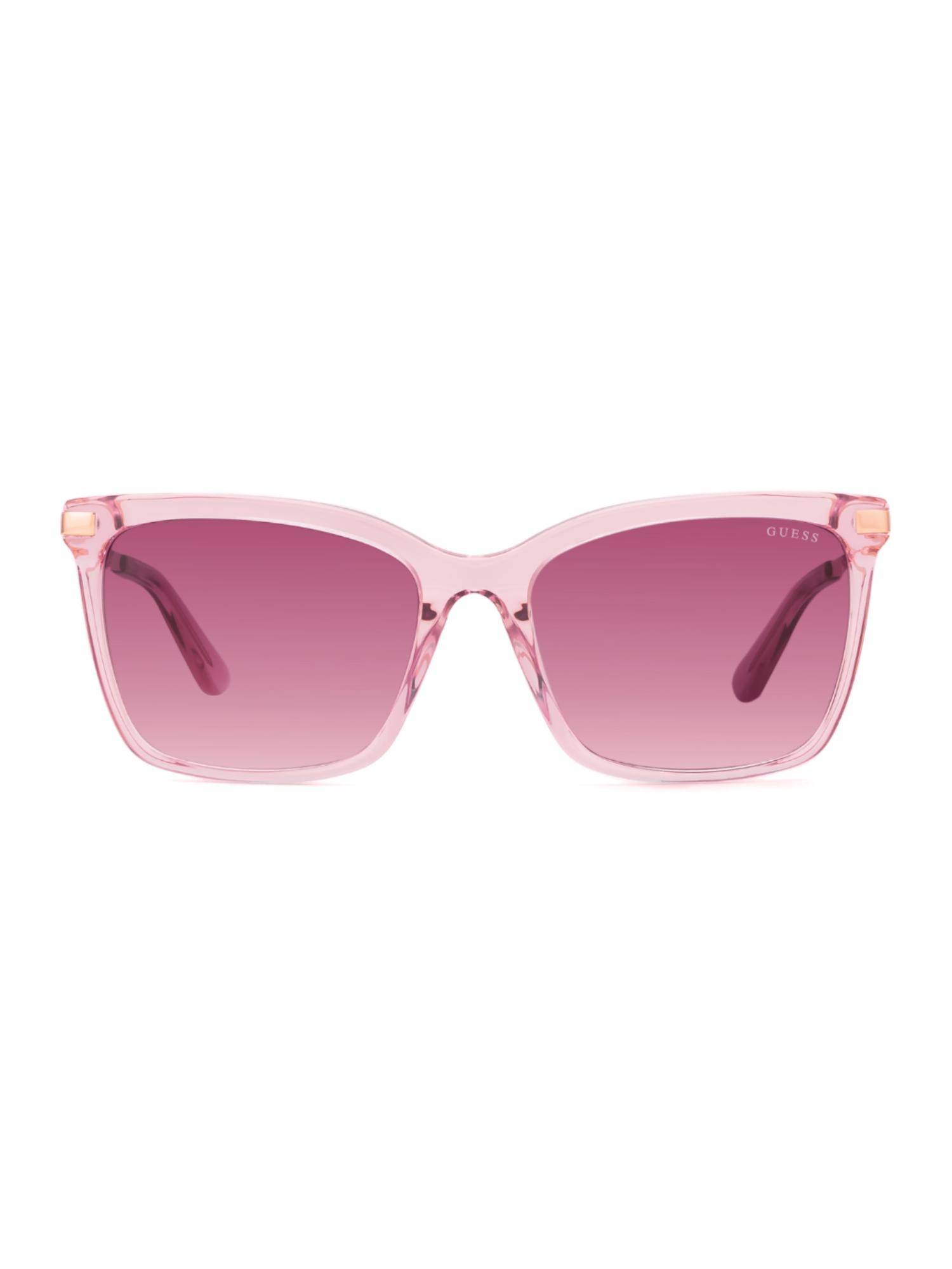 Guess Women Full UV Protected Acetate Full Rim Square Pink Lens Sunglasses (53)