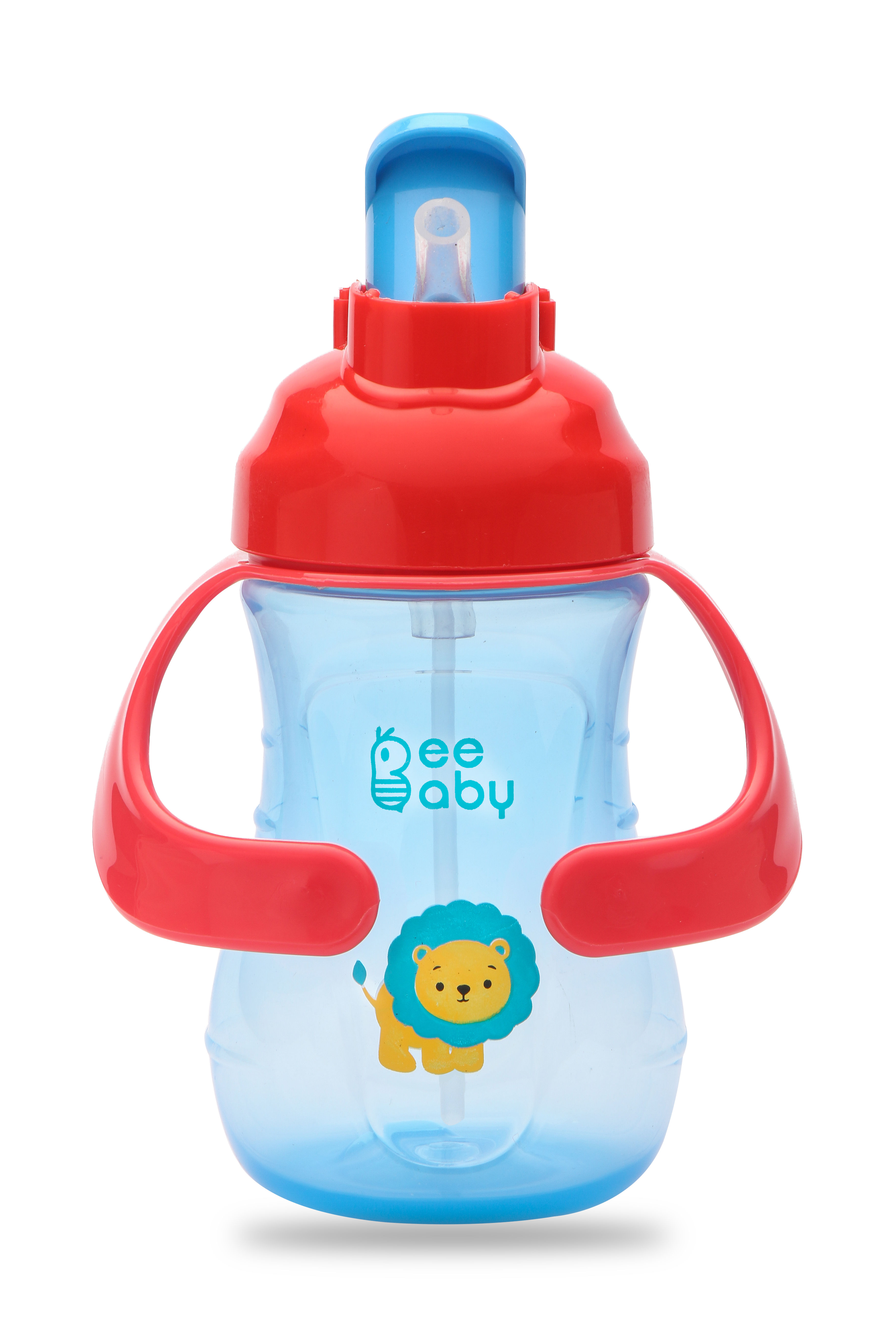 Beebaby Flippy Straw Sippy Cup With Handle (250 Ml, 9 Oz) 12m+ (blue)