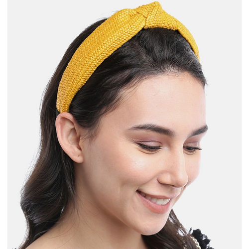 Buy Blueberry Yellow Jute Knot Hairband Online