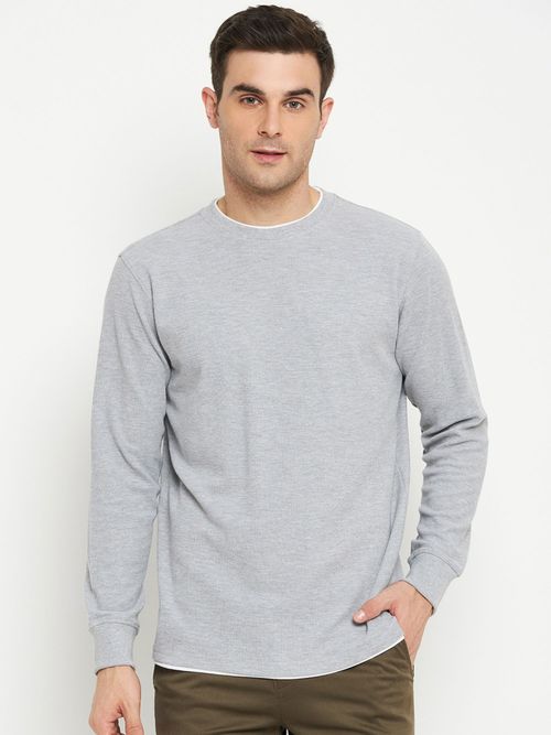 Buy Cantabil Men Grey Casual Sweatshirt Online