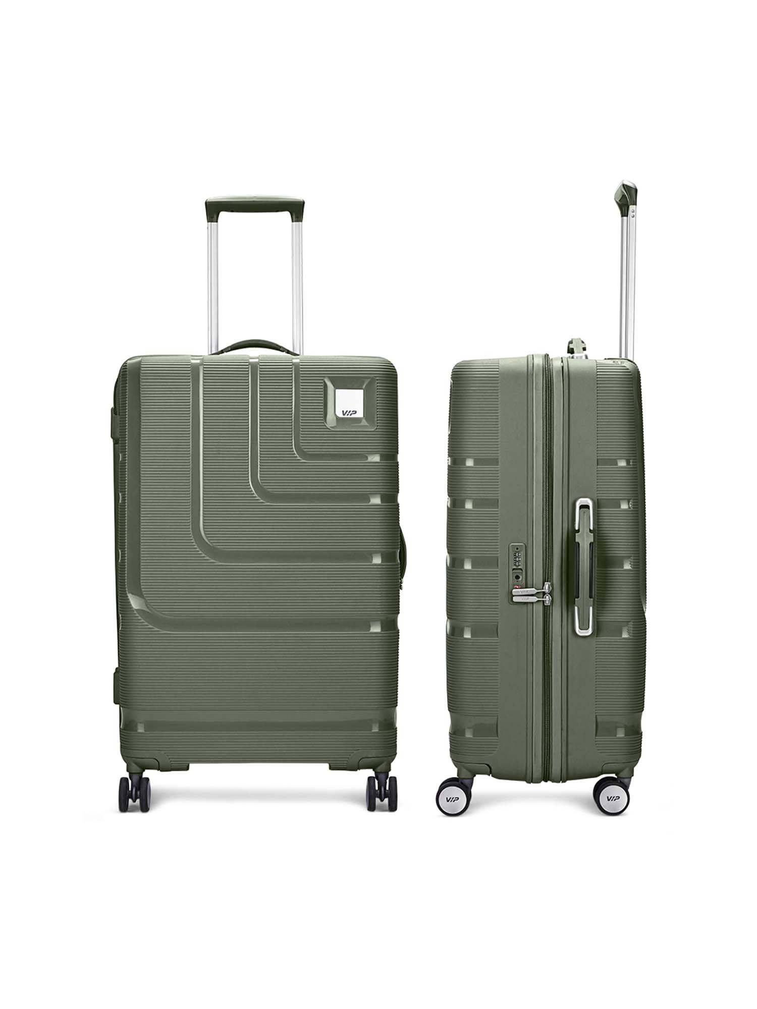 Buy VIP Grey Solid Polypropylene Trolley Bag Online