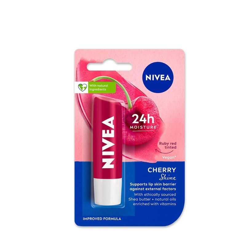 Buy Nivea Fruity Cherry Shine + Original Care Lip Balm Combo Online