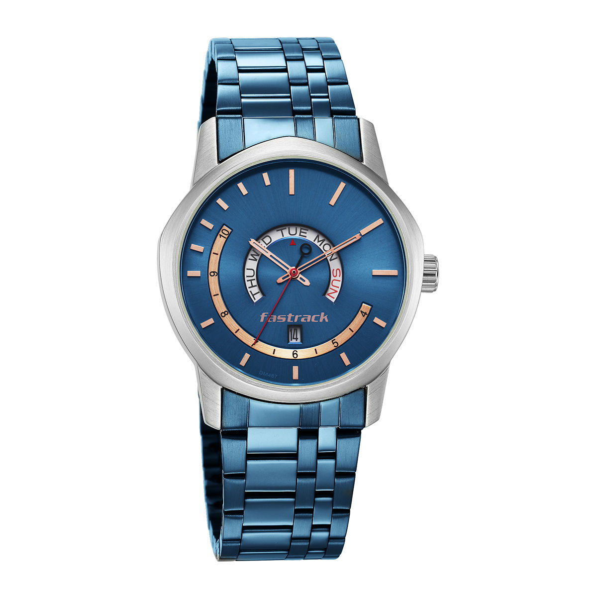 Fastrack blue hotsell analogue watch