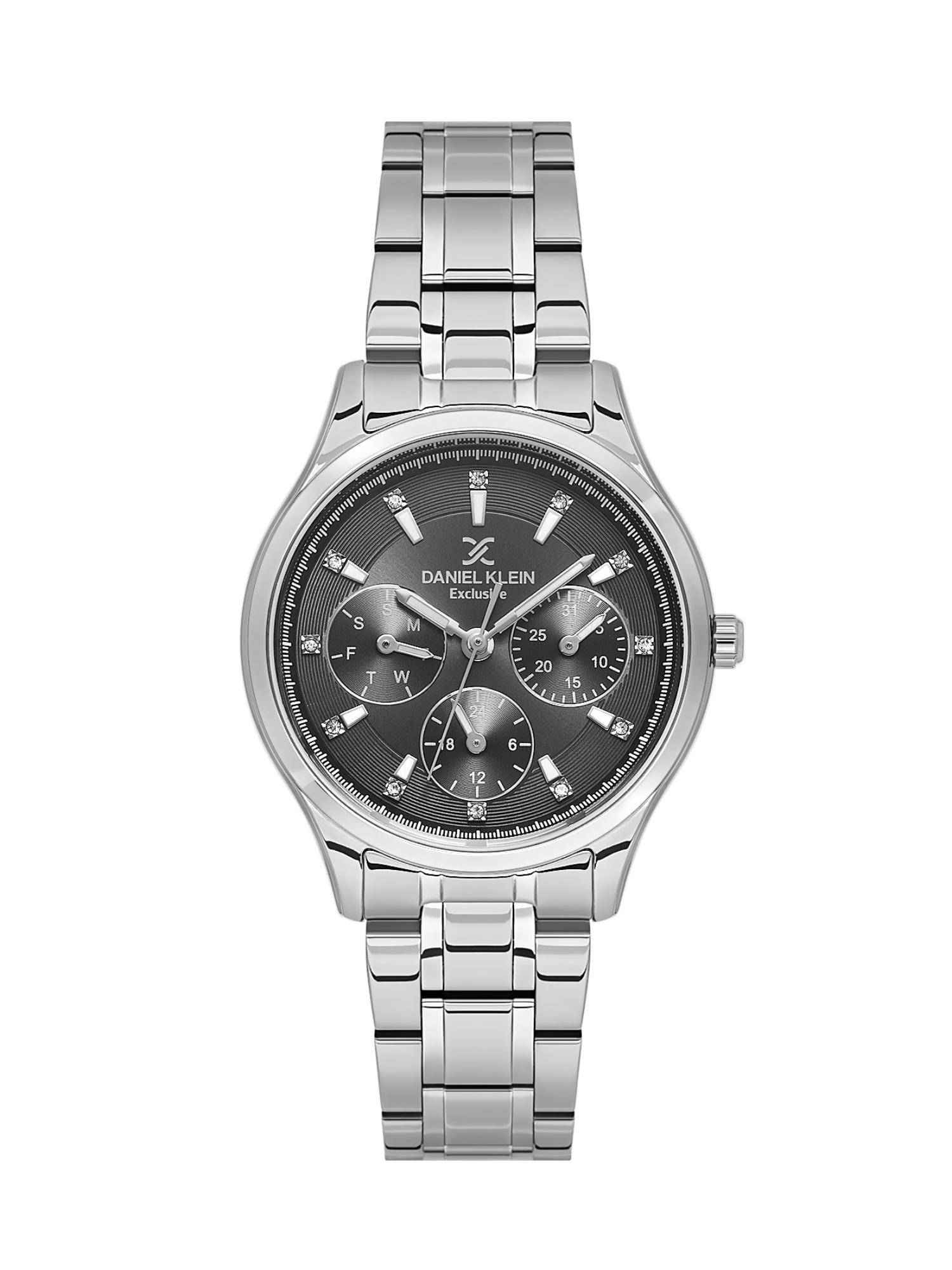 Daniel Klein IPS Gun Sunray Brush Dial Watch DK.1.14089-2 (M)