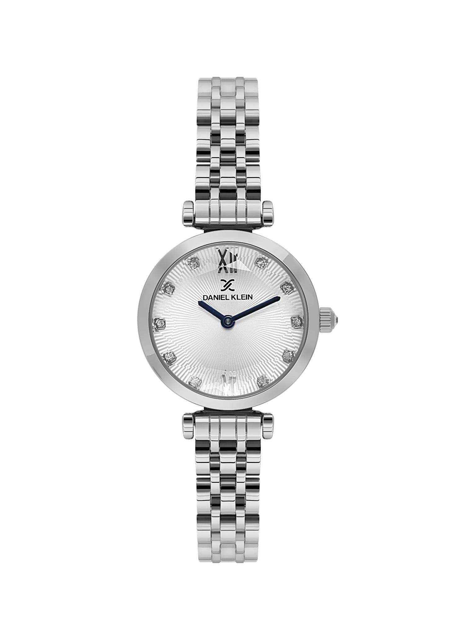 Daniel Klein IPS Silver Embossed Dial Stone Watch DK.1.14094-1 (M)