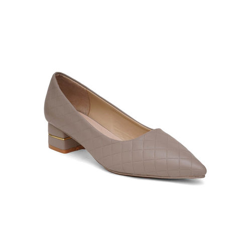 Buy Sherrif Shoes Women Pu Closed Back Fashion Party Taupe Heels