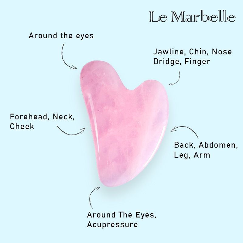 Le Marbelle Rose Quartz Gua Sha Stone Face Massager Buy Le Marbelle