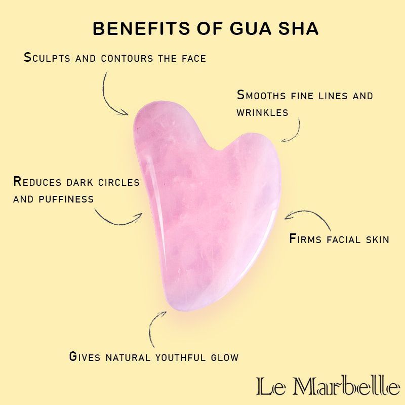 Le Marbelle Rose Quartz Gua Sha Stone Face Massager Buy Le Marbelle