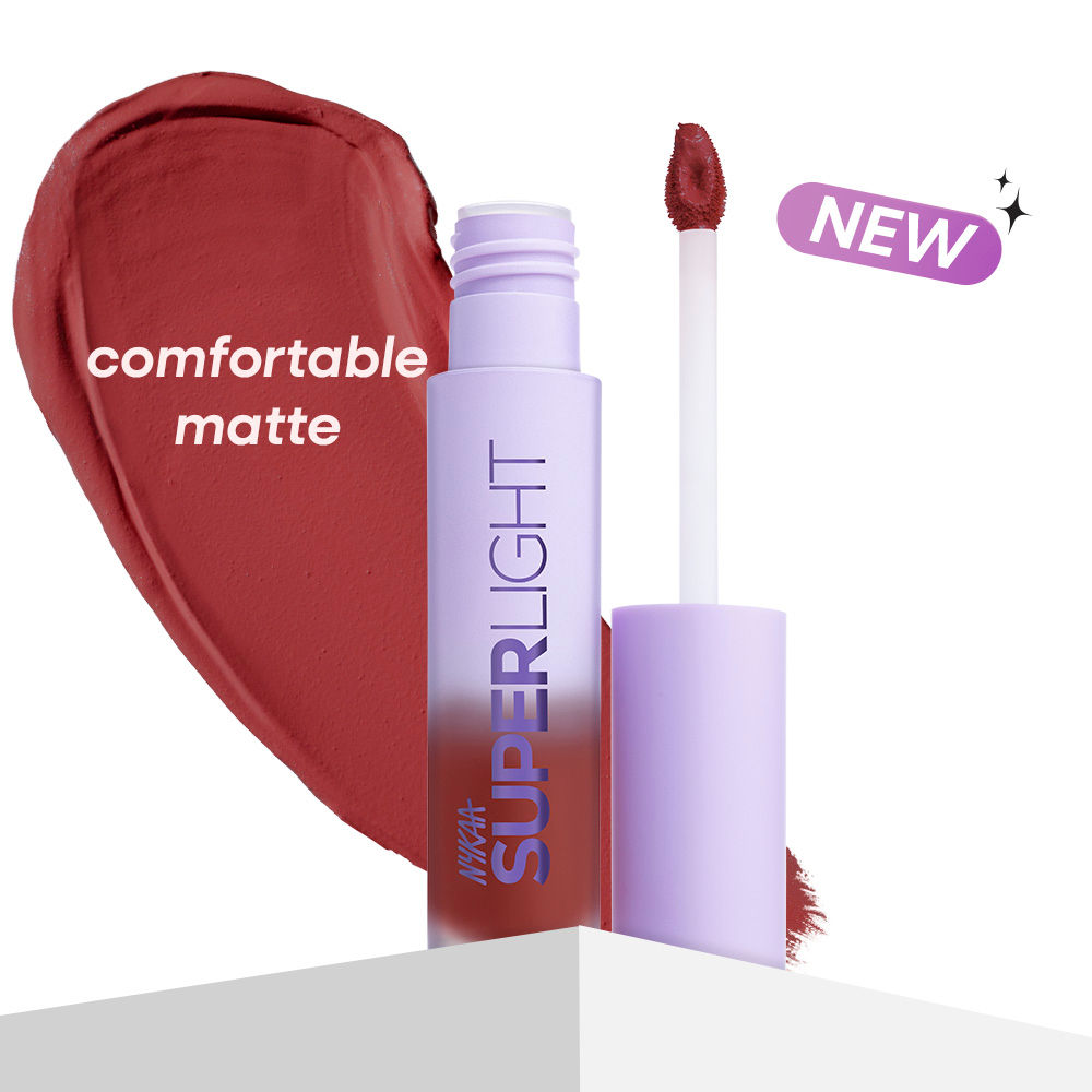 Nykaa Superlight Lip Cloud Airy Mousse Matte Liquid Lipstick for Lip & Cheek - Scarlet Sangria