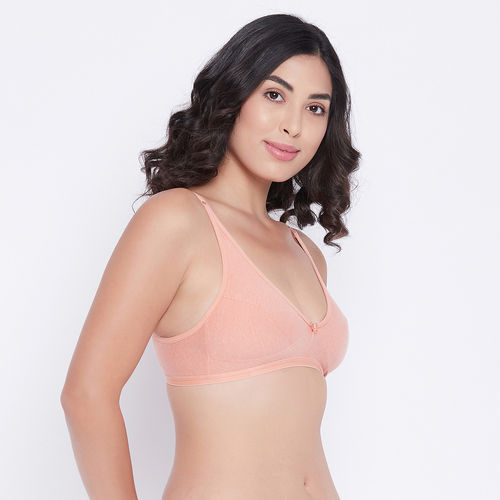 Buy Non Padded Demi Cup T-Shirt Bra With Lace In Pink Online India, Best  Prices, COD - Clovia - BR0238A22