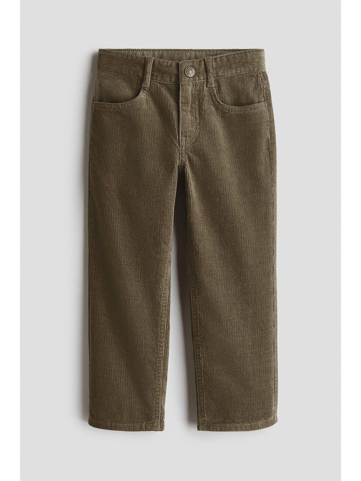 Buy H&M Boys Olive Relaxed Fit Corduroy trousers Online