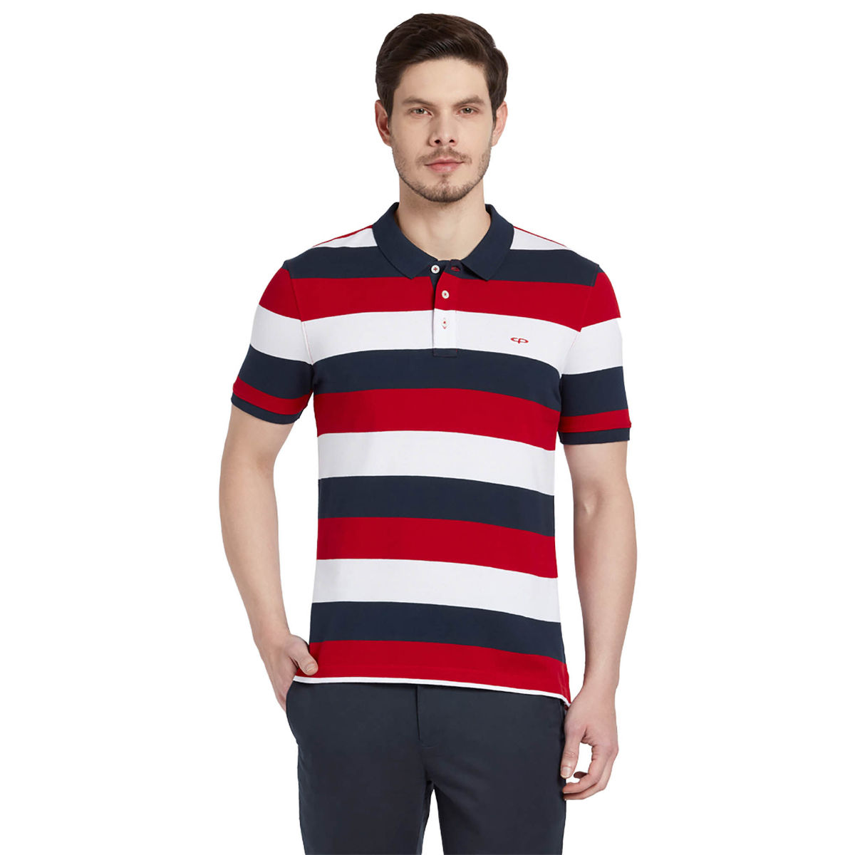 ColorPlus Medium Red Striped T-Shirt (L)