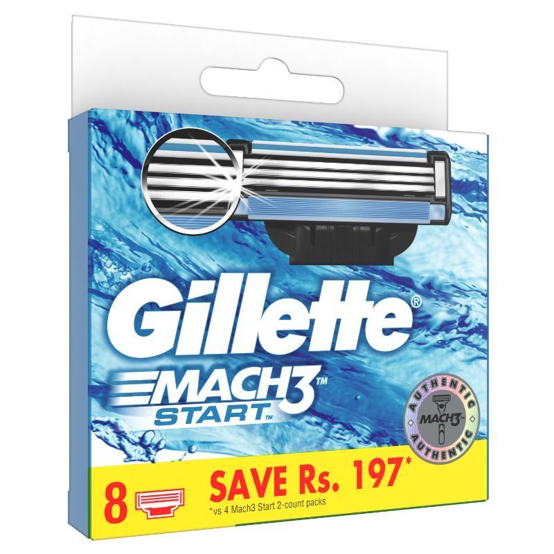 Gillette Mach3 Start Mens Razor Blades 8N Cartridge Save Rs. 179
