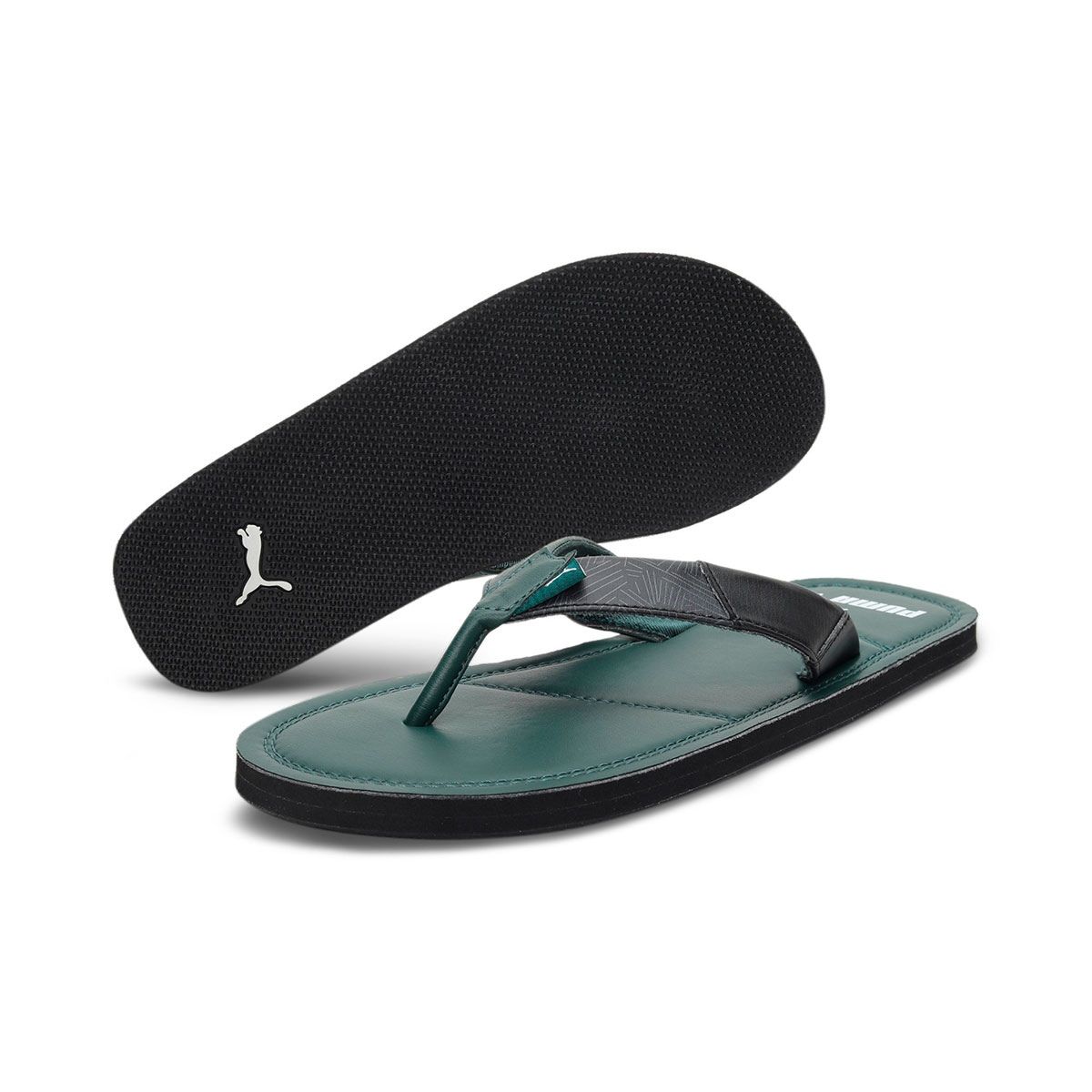 Puma green best sale flip flops