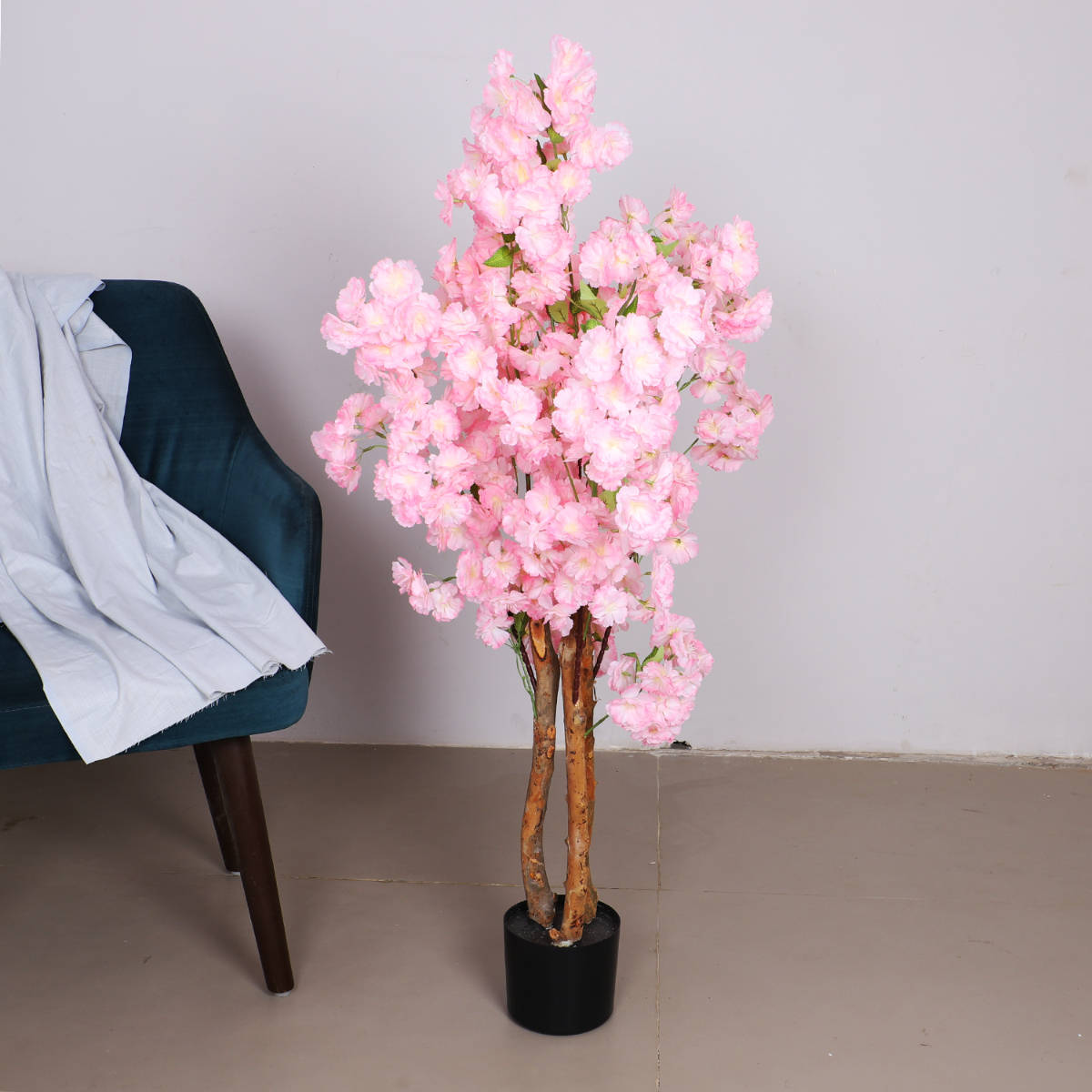 ARICK DECOR 3.2 Ft Artificial Blossom Flowers Plant Trees With Pot