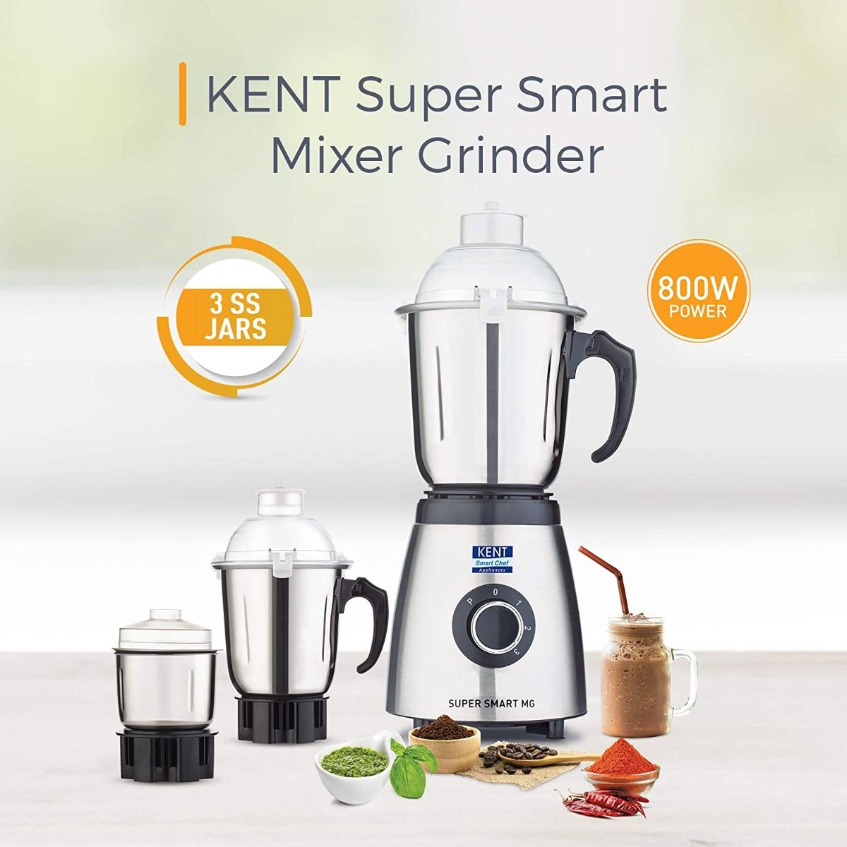Kent 16061 800W 3 Speed Control Super Smart Mixer Grinder Buy Kent