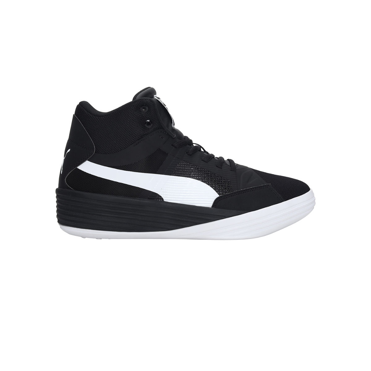 Puma Clyde All-pro Team Mid Unisex Black Basketball Shoes: Buy Puma ...