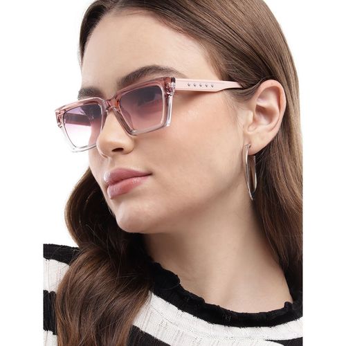 Buy Carlton London UV Protected Pink Lens Rectangle Sunglasses Online