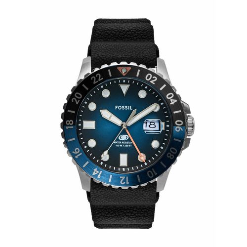 Buy Fossil Men Blue Black Silicone Watch FS6049 Online