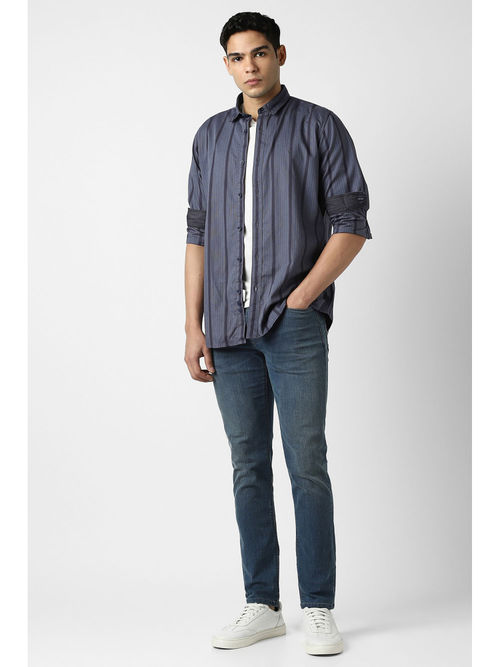 Buy Van Heusen Navy Shirt Online