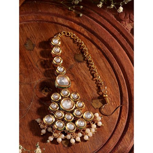 Buy Priyaasi Floral Design Kundan Mini Pearl Pattern Gold Plated