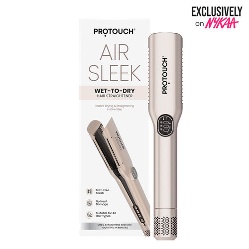 Protouch Air Sleek 2-in-1 Hair Straightener, Instant Drying, Smooth Styling, No Heat Damage