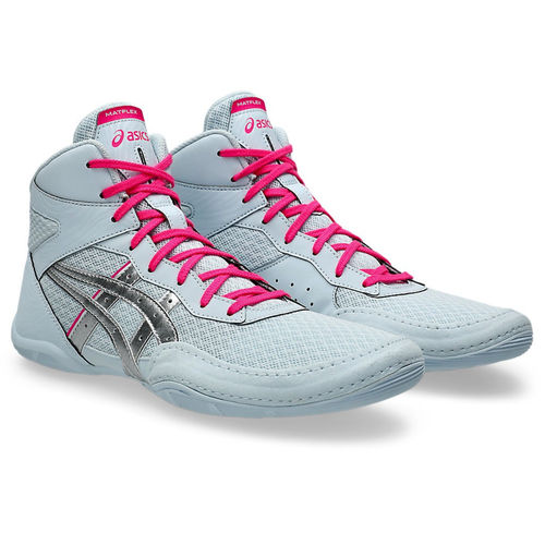 ASICS Men Matflex Cool Blue Pure Pink Wrestling Shoes