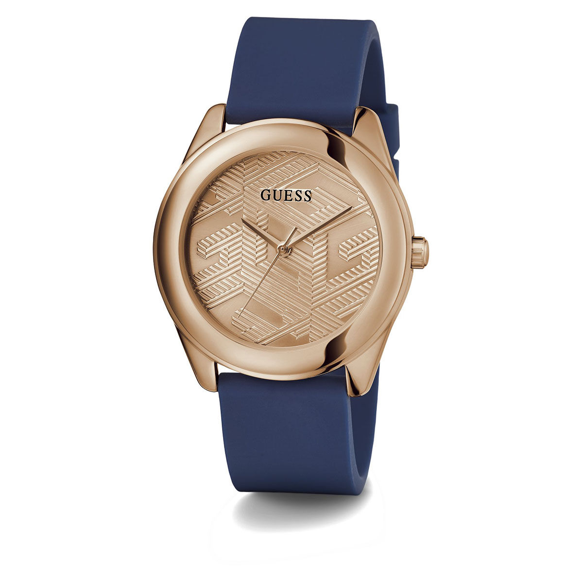Guess Libra Crystals Blue Dial Blue Silicone Strap Watch For Women - GW0618L2