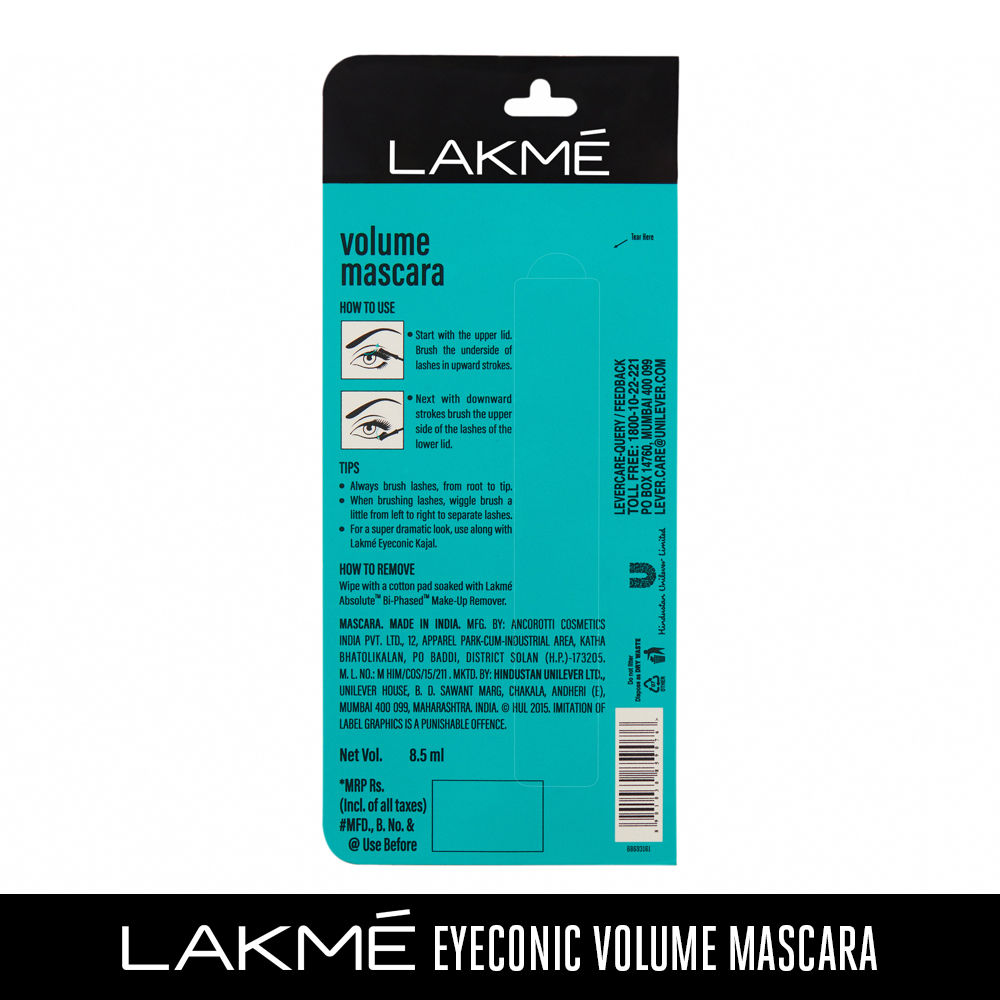 Lakme Eyeconic Volume Mascara Deep Black Buy Lakme Eyeconic Volume