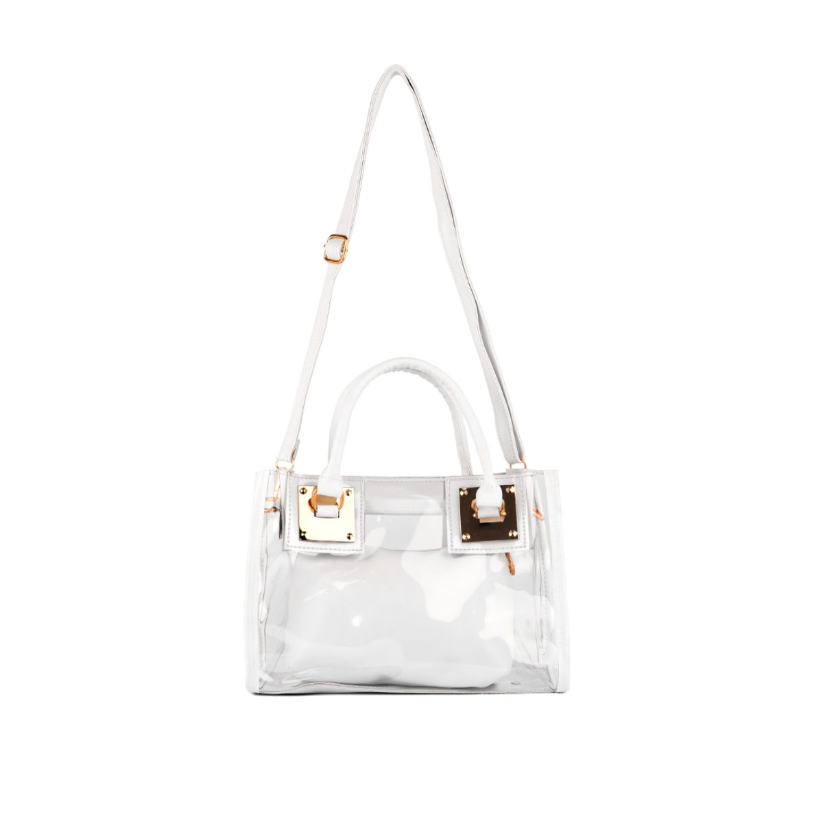London Rag White Clear Handbag with Pouch Buy London Rag White Clear