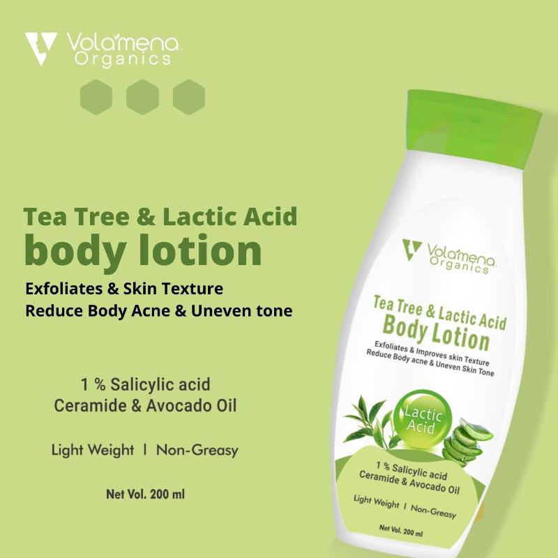 Buy Volamena Tea Tree & Lactic Acid Body Lotion With Ceramide Online