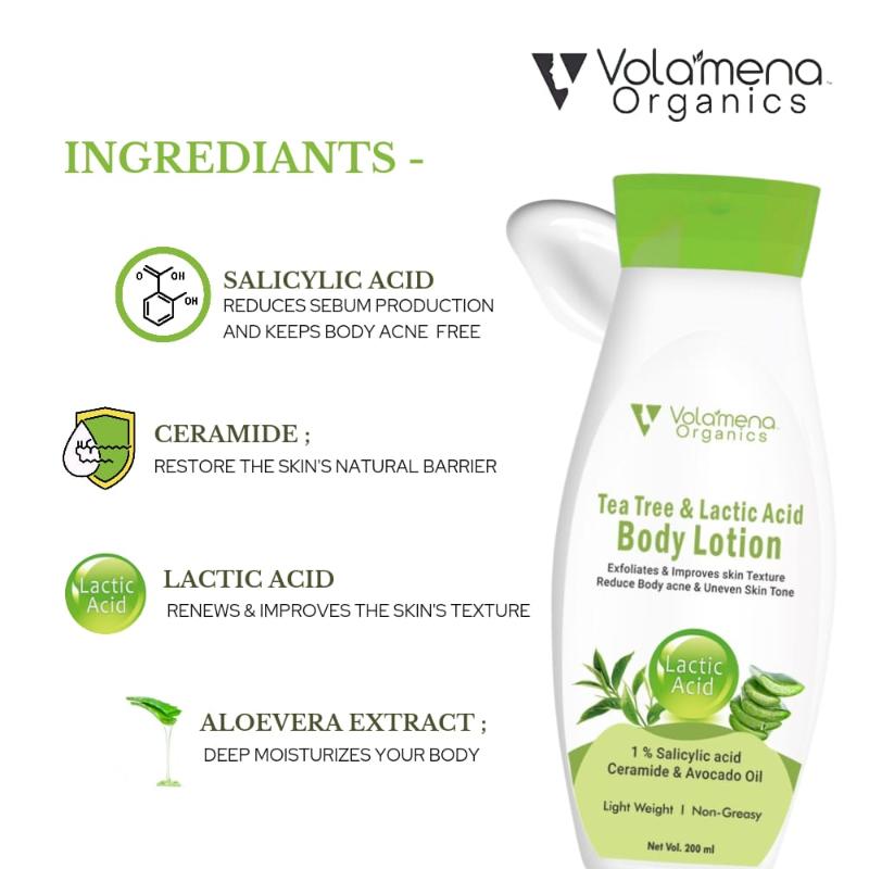 Buy Volamena Tea Tree & Lactic Acid Body Lotion With Ceramide Online