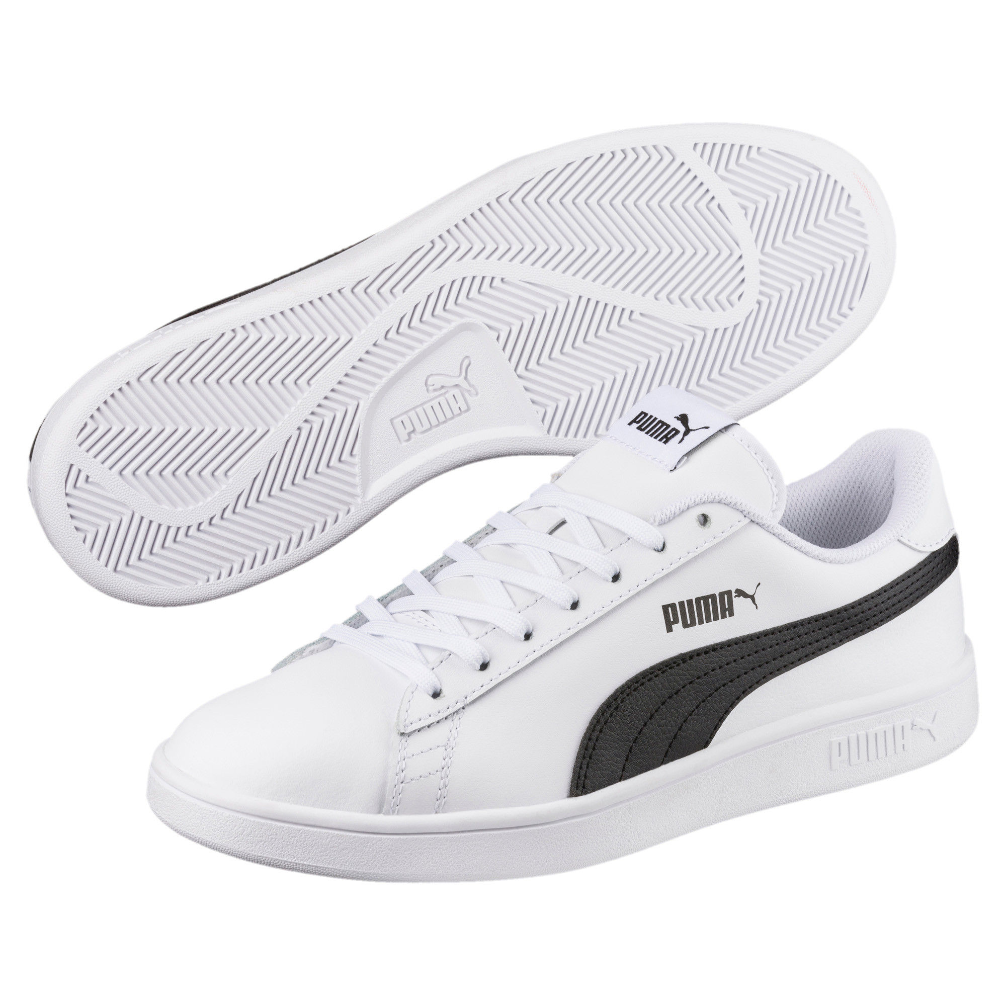 Puma Smash V2 L White- Black Sneaker 