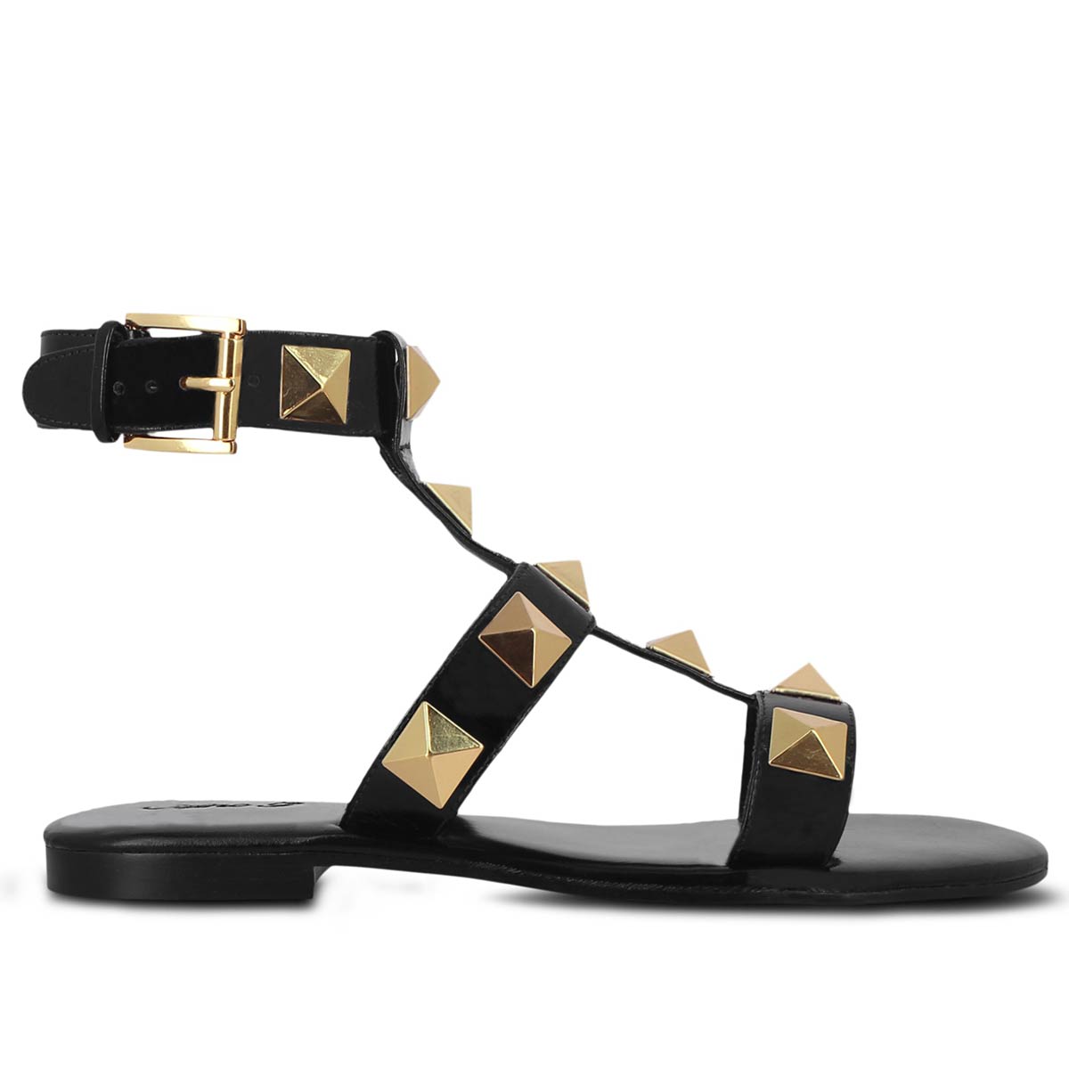 Saint G Embellished Black Leather Sandals Buy Saint G Embellished