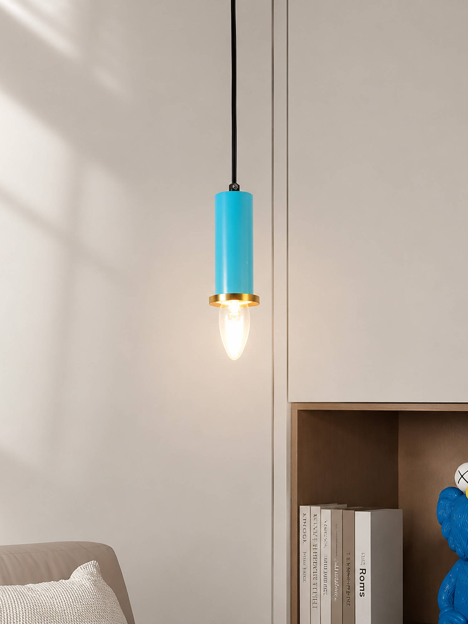 Whispering Homes Long Chic Pendant Light - Blue
