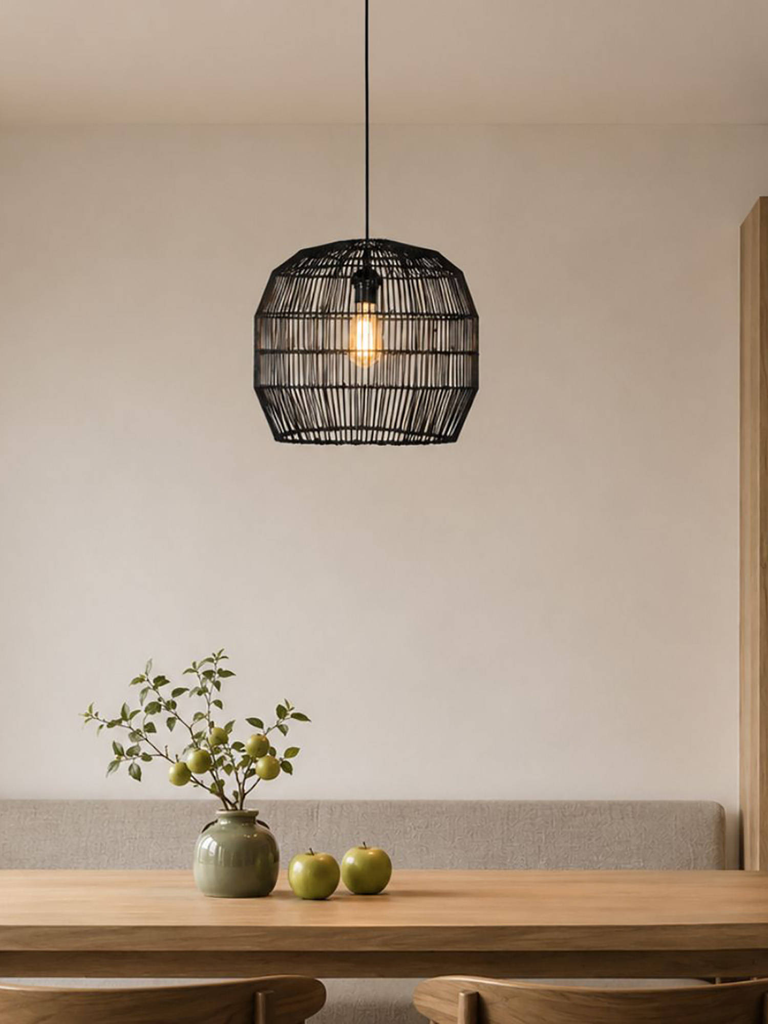 Whispering Homes Coral Handwoven Pendant Lamp