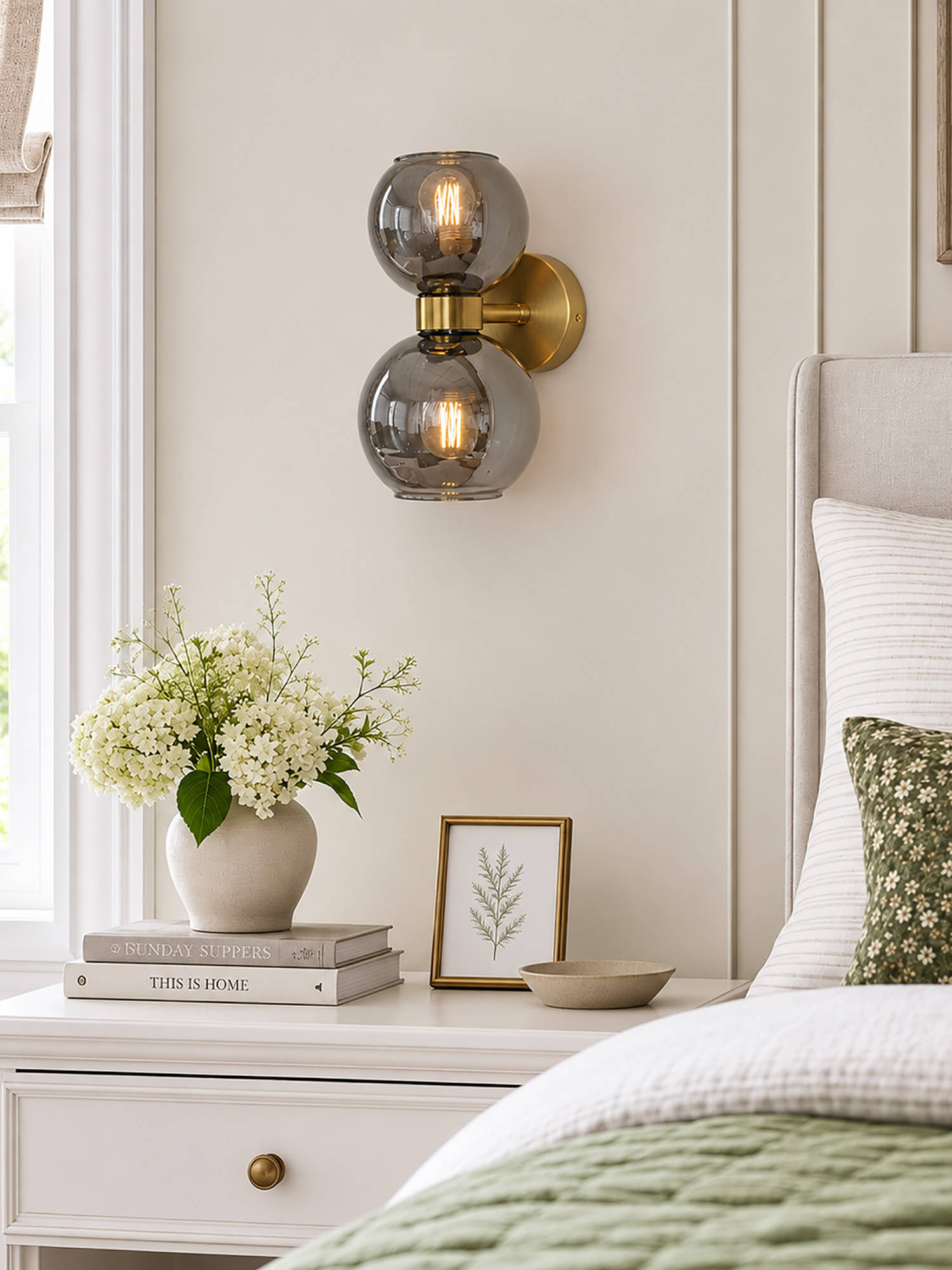 Whispering Homes Glass Globe Wall Light