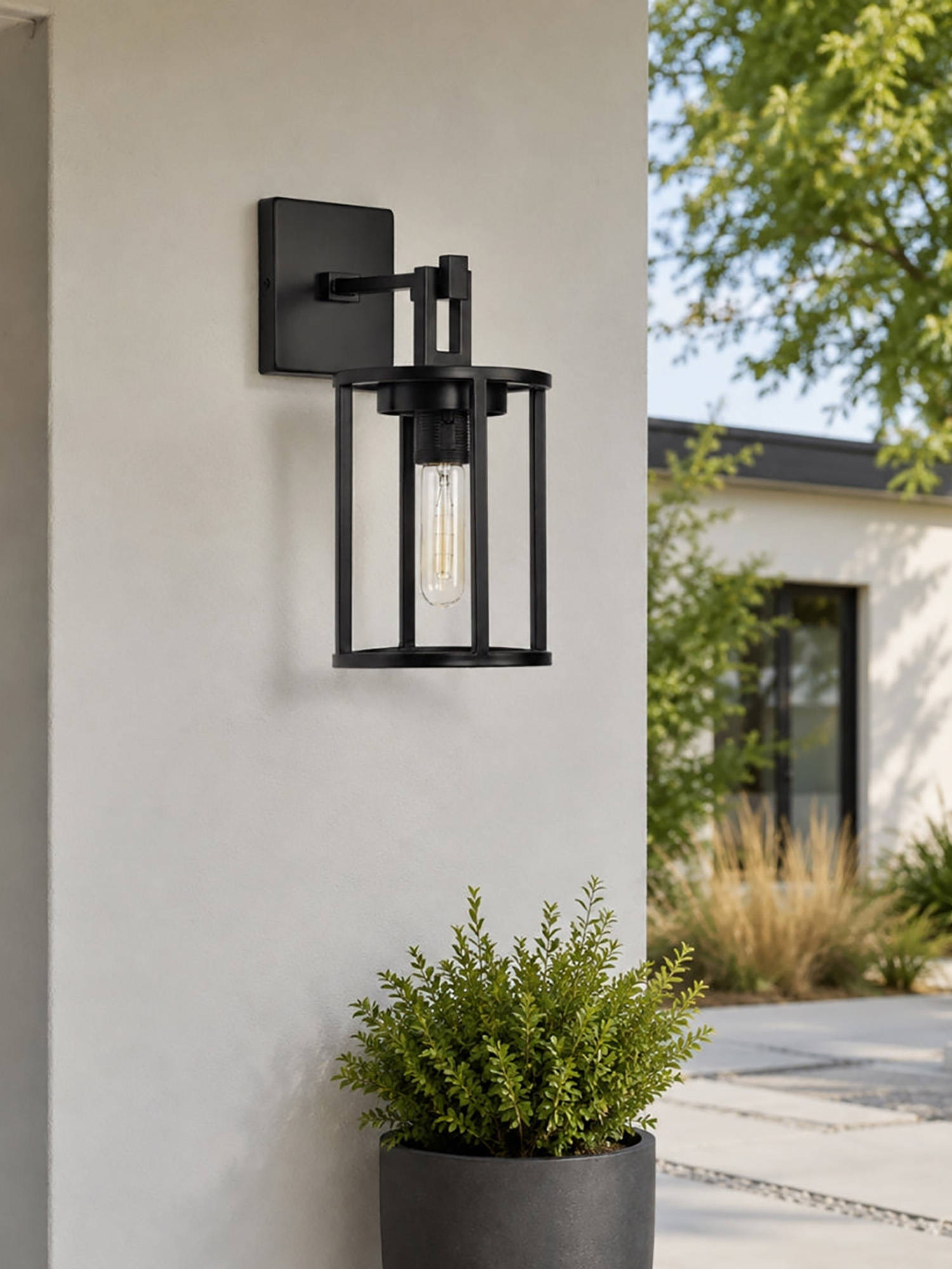 Whispering Homes Outdoor Porch Light - Black
