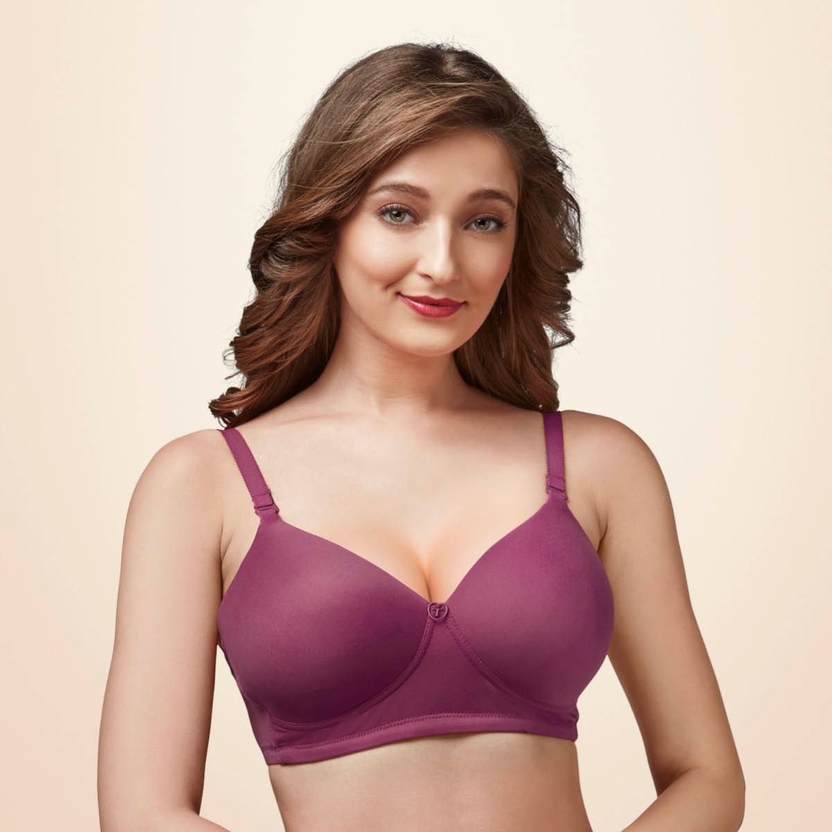 Buy Trylo Touche Woman Soft Padded Full Cup Bra - Orchid Online
