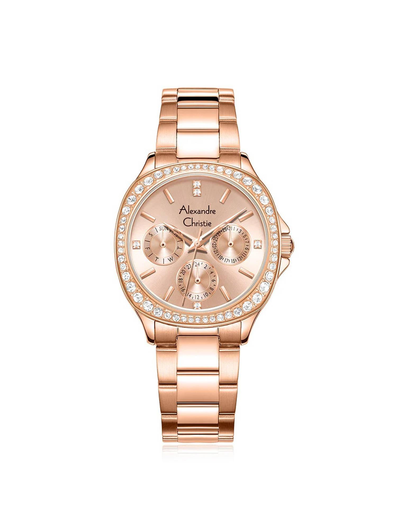 Alexandre Christie Women Rose Gold Dial Multi 2B85BFBRGLN (M)