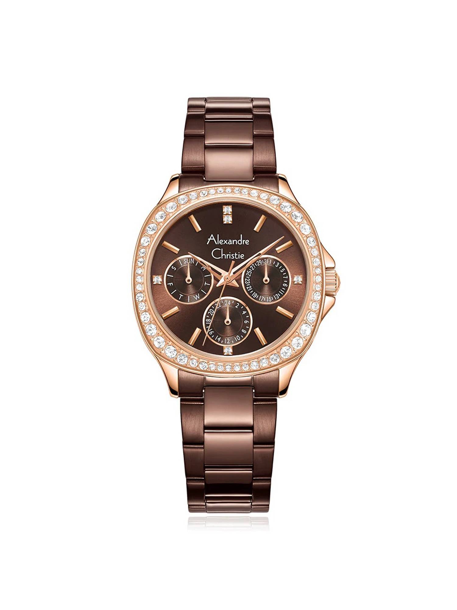 Alexandre Christie Women Brown Dial Multi 2B85BFBROBO (M)