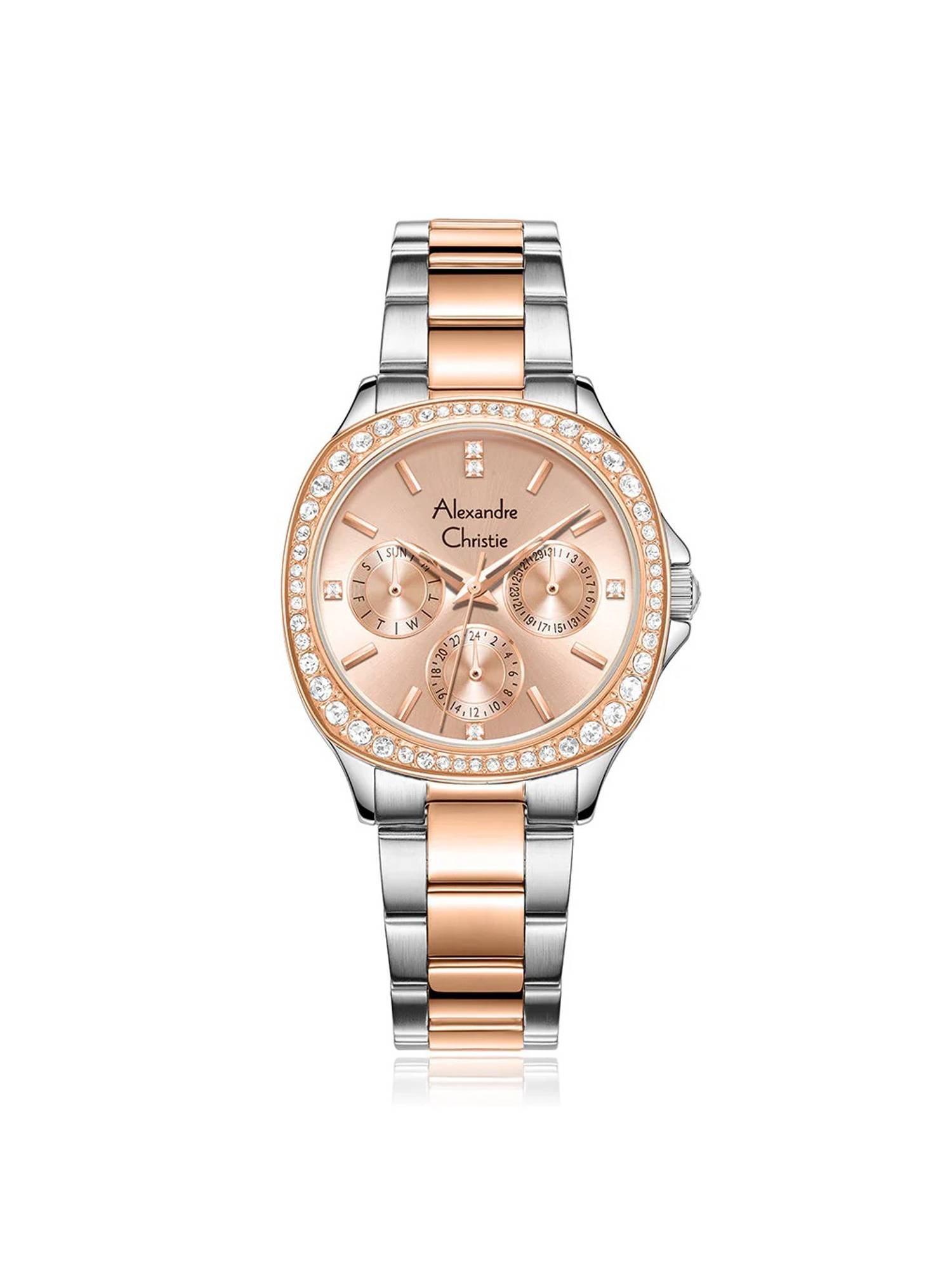 Alexandre Christie Women Rose Gold Dial Multi 2B85BFBTRLN (M)