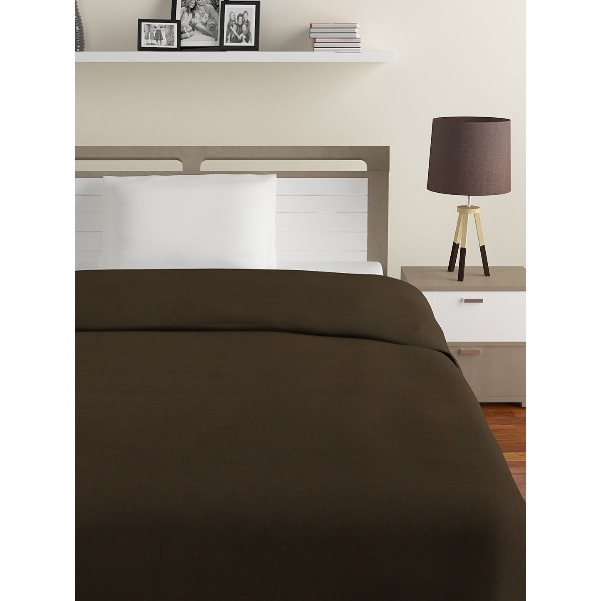 Bombay Dyeing 287 GSM 100 Polyester Olive All Season Single Blanket