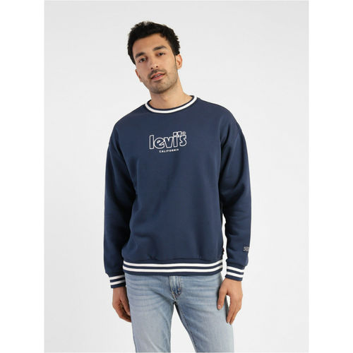 Buy Levi's Men Navy Blue Relaxed Fit Sweatshirt Online