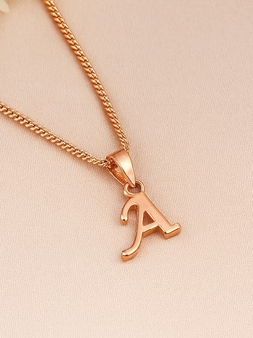 Buy Estele Valentine Gift Rose Gold Plated Initial A Letter