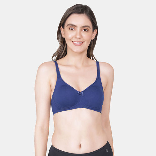Women's Wirefree Non Padded Super Combed Cotton Elastane Stretch Full  Coverage Everyday Bra with Concealed Shaper Panel and Broad Fabric Straps -  Skin