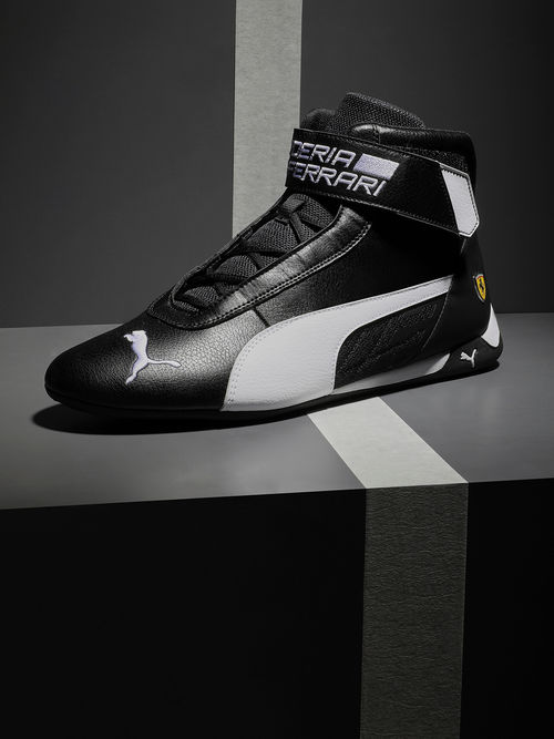 Puma Black Scuderia Ferrari Motorsport R-Cat Mid Unisex Sneakers (UK 4) - Main Image